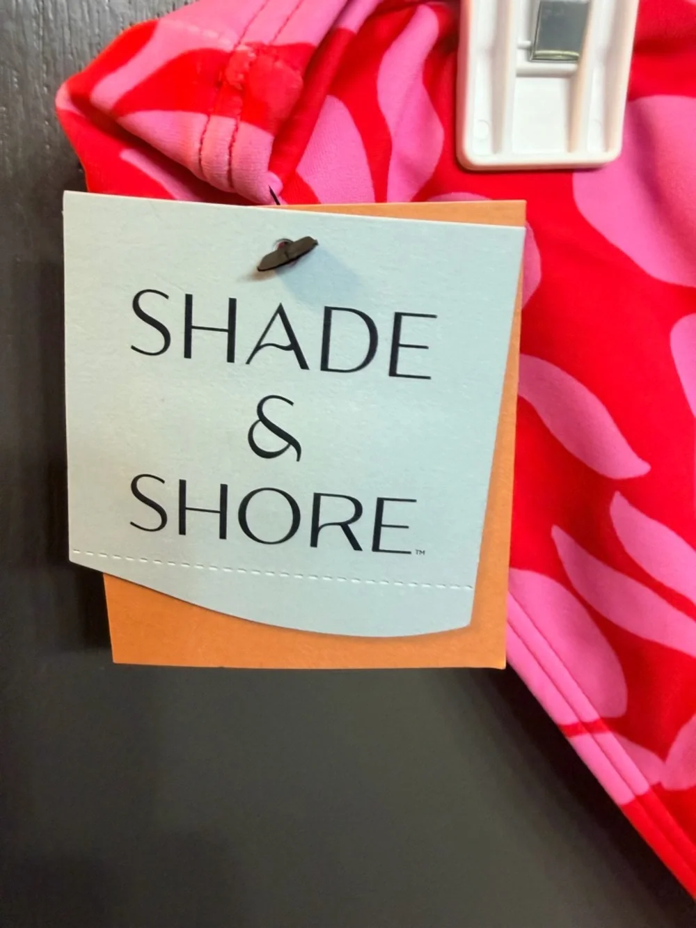 Shade & Shore Red and Pink Floral Bikini Bottoms